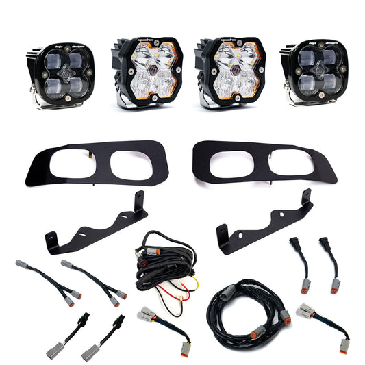 BAJA DESIGNS Squadron 2.0 Sport/Squadron Sae Dual Fog Pocket Light Kit - Ford 2023-26 F-250/350 Super Duty