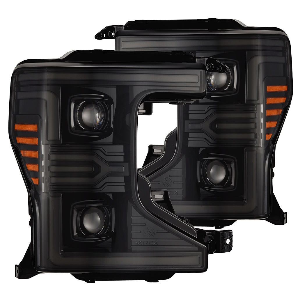 20-22 Ford Super Duty LUXX-Series LED Projector Headlights Alpha-Black - view 1
