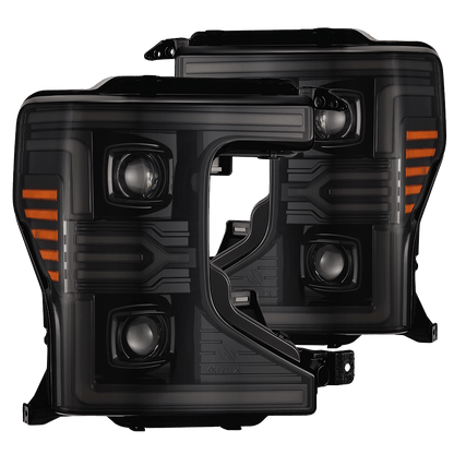 20-22 Ford Super Duty LUXX-Series LED Projector Headlights Alpha-Black - view 1