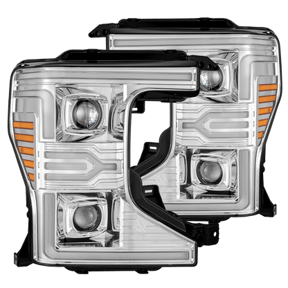 20-22 Ford Super Duty LUXX-Series LED Projector Headlights Chrome - view 1