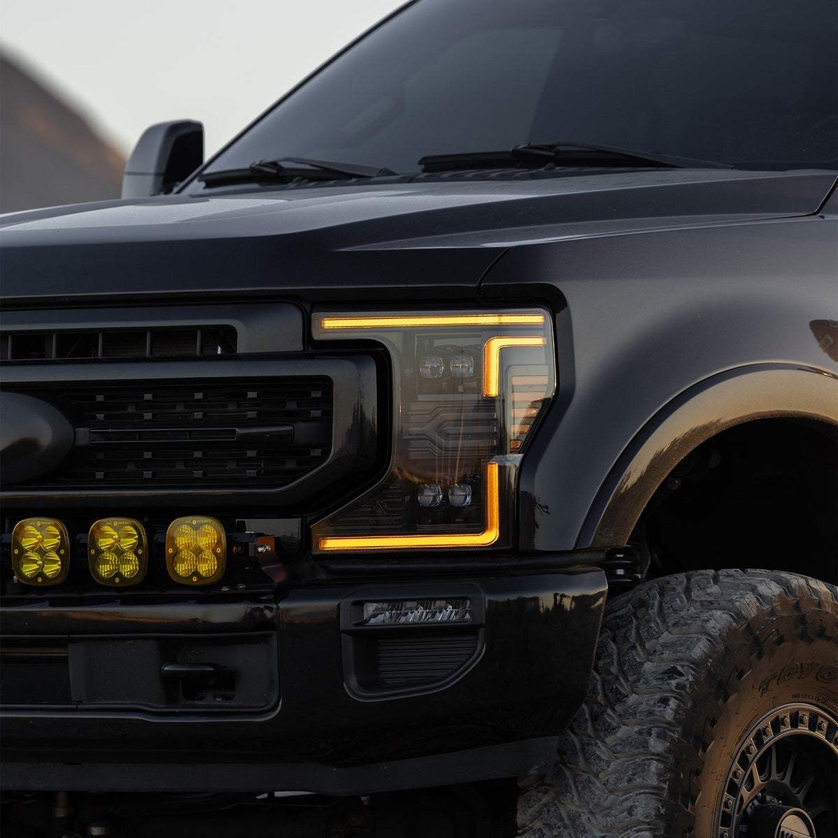 20-22 Ford Super Duty NOVA-Series LED Projector Headlights Alpha-Black - view 5