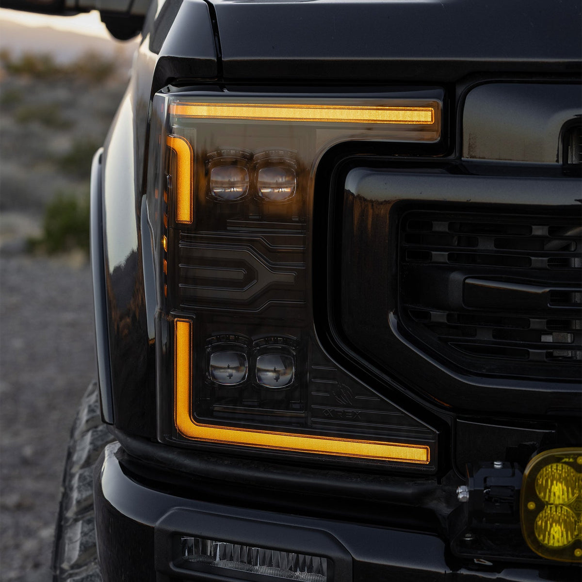 20-22 Ford Super Duty NOVA-Series LED Projector Headlights Alpha-Black - view 6