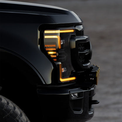 20-22 Ford Super Duty NOVA-Series LED Projector Headlights Alpha-Black - view 4