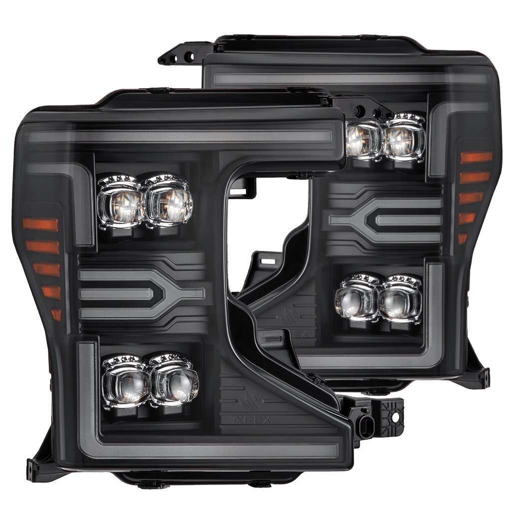20-22 Ford Super Duty NOVA-Series LED Projector Headlights Black - view 1