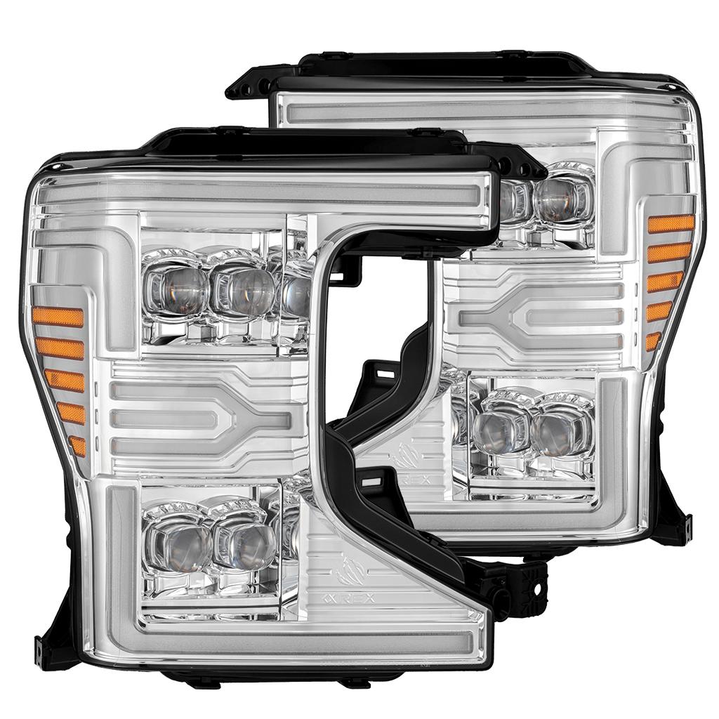 20-22 Ford Super Duty NOVA-Series LED Projector Headlights Chrome - view 1