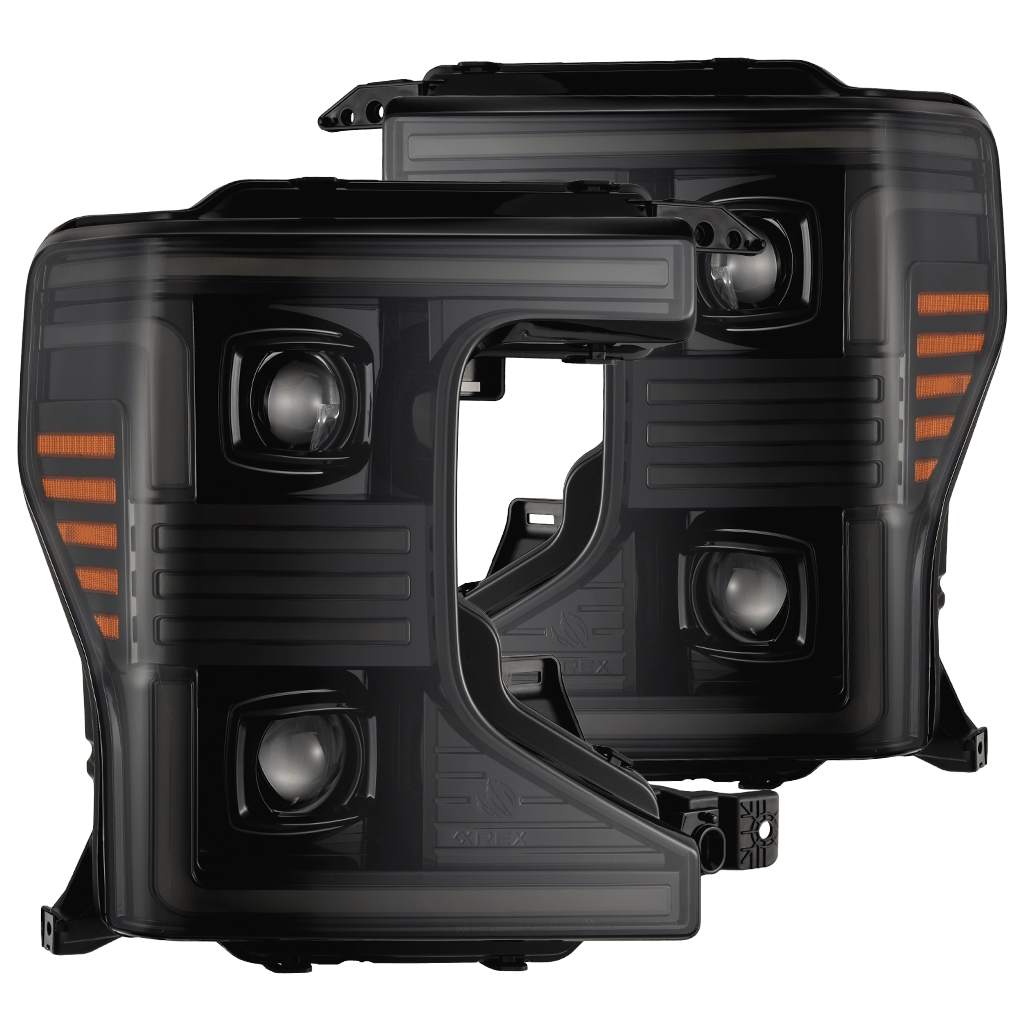 20-22 Ford Super Duty PRO-Series Halogen Projector Headlights Alpha-Black - view 1