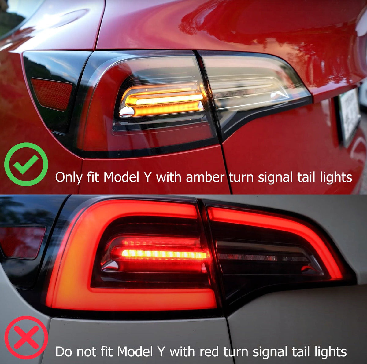 20-24 Tesla Model Y / 22-23 Model 3 (With Stock Amber Turn Signal) PRO-Series LED Tail Lights Jet Black - view 8