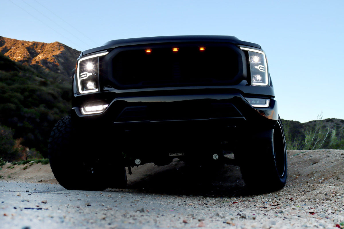 21-23 Ford F150 / 21-23 Ford F150 Raptor LUXX-Series LED Projector Headlights Alpha-Black - view 8