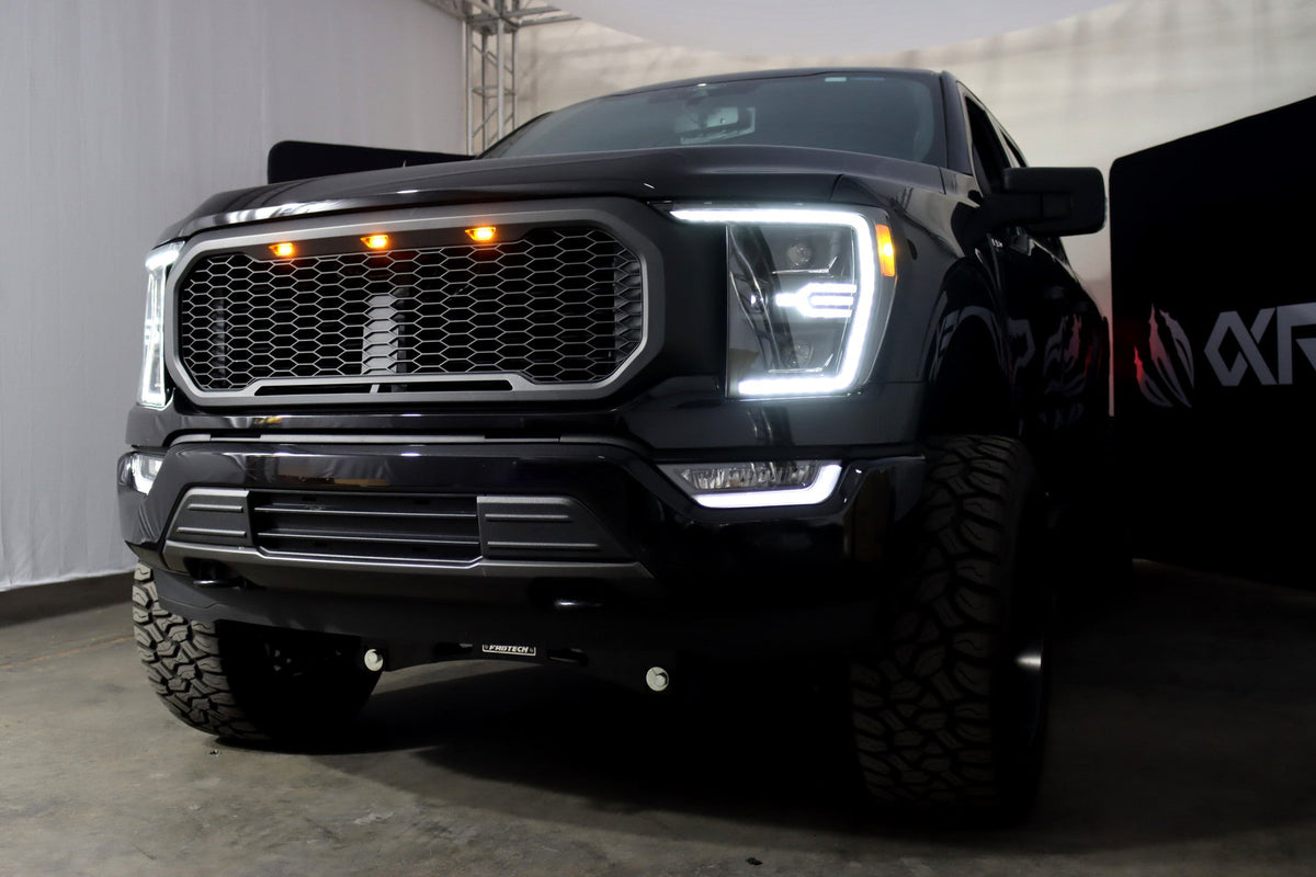 21-23 Ford F150 / 21-23 Ford F150 Raptor LUXX-Series LED Projector Headlights Alpha-Black - view 4
