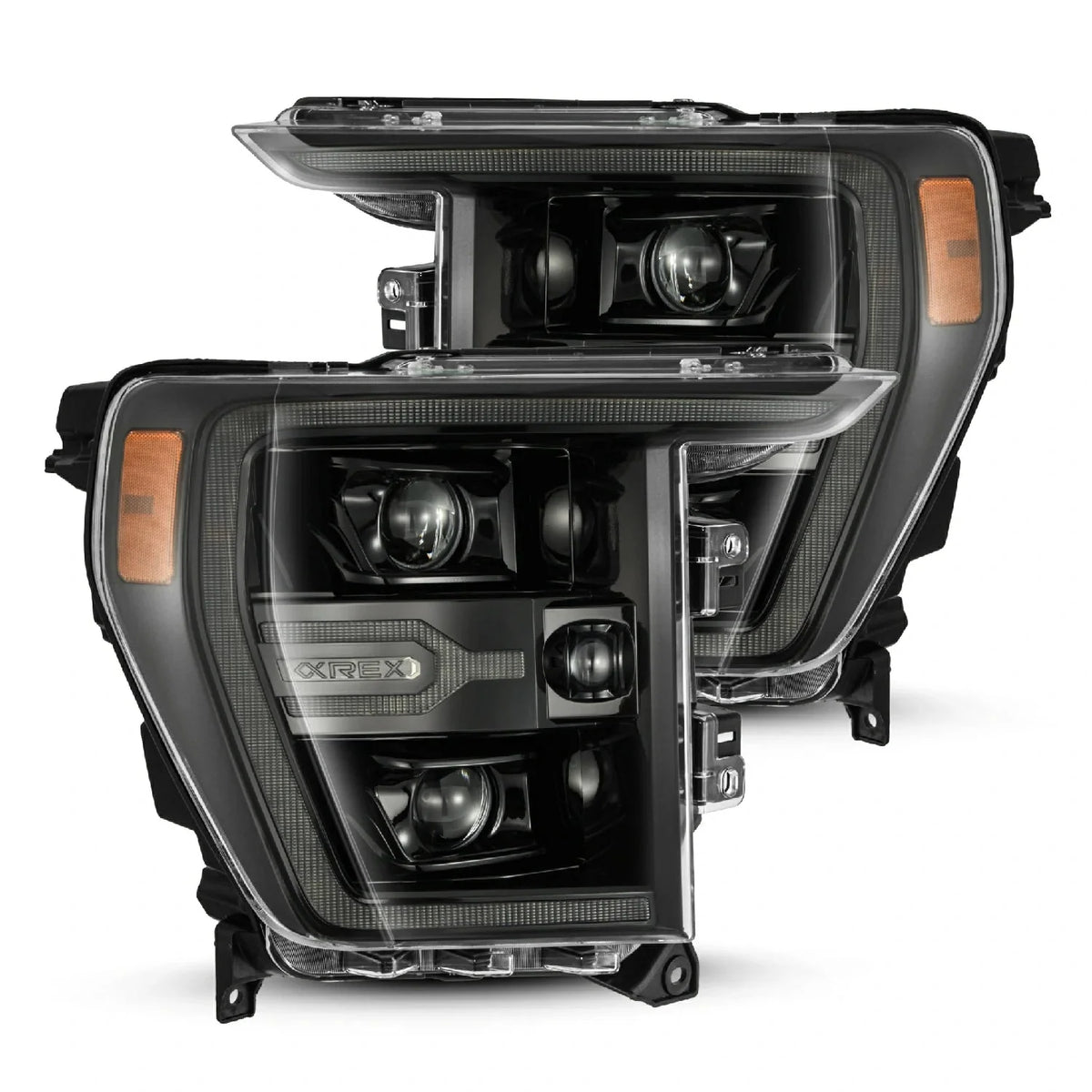 21-23 Ford F150 / 21-23 Ford F150 Raptor LUXX-Series LED Projector Headlights Alpha-Black - view 1