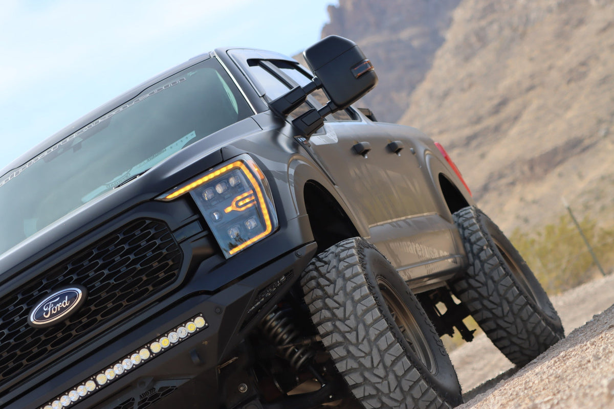 21-23 Ford F150 / 21-23 Ford F150 Raptor NOVA-Series LED Projector Headlights Alpha-Black - view 2