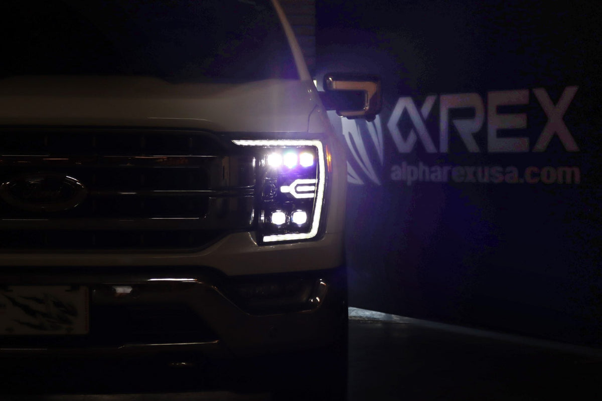 21-23 Ford F150 / 21-23 Ford F150 Raptor NOVA-Series LED Projector Headlights Alpha-Black - view 8