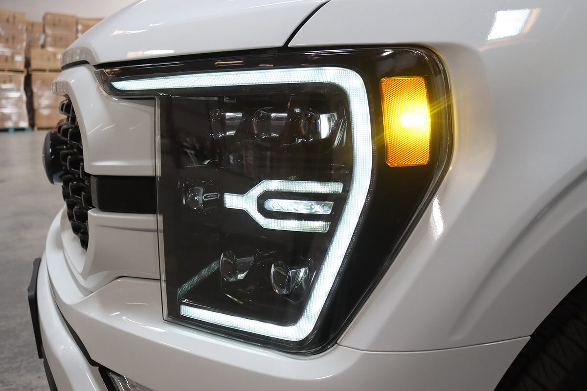 21-23 Ford F150 / 21-23 Ford F150 Raptor NOVA-Series LED Projector Headlights Alpha-Black - view 5