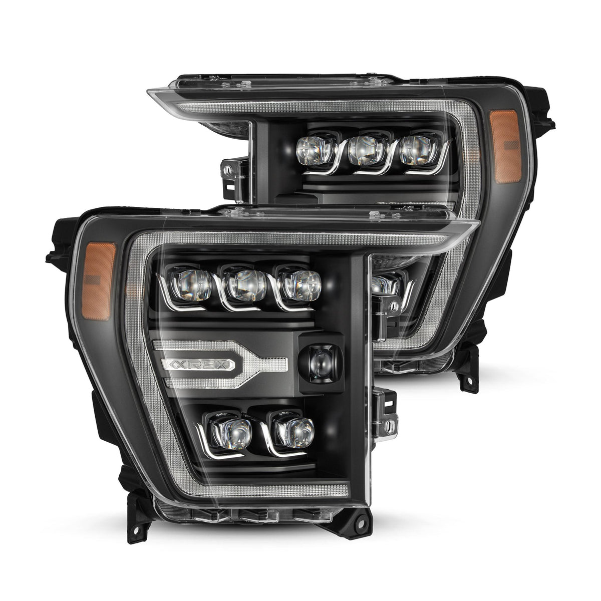 21-23 Ford F150 / 21-23 Ford F150 Raptor NOVA-Series LED Projector Headlights Black - view 1