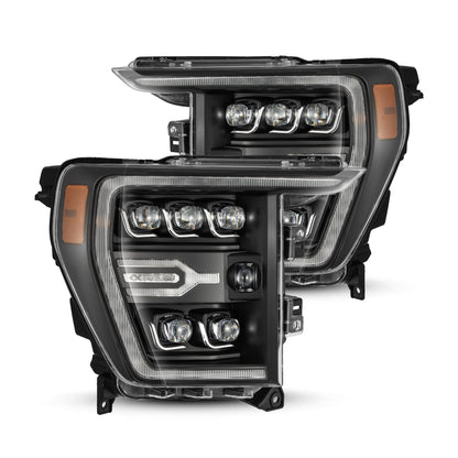 21-23 Ford F150 / 21-23 Ford F150 Raptor NOVA-Series LED Projector Headlights Black - view 1