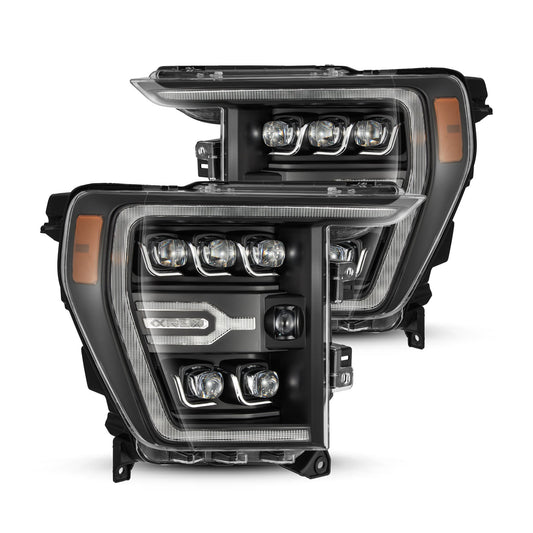 21-23 Ford F150 / 21-23 Ford F150 Raptor NOVA-Series LED Projector Headlights Black - view 1