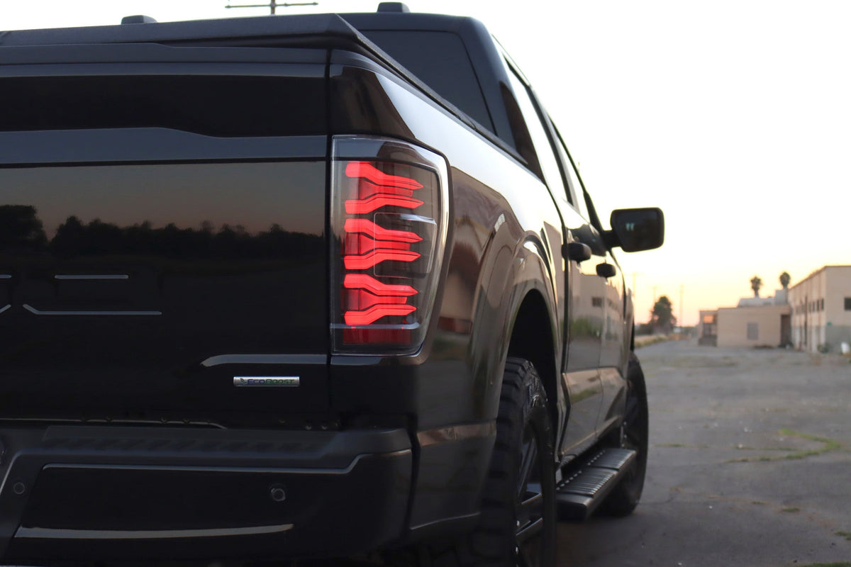 21-23 Ford F150 LUXX-Series LED Tail Lights Alpha-Black - view 2