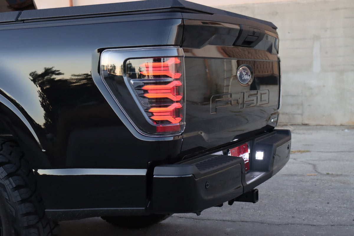 21-23 Ford F150 LUXX-Series LED Tail Lights Black Smoke - view 4