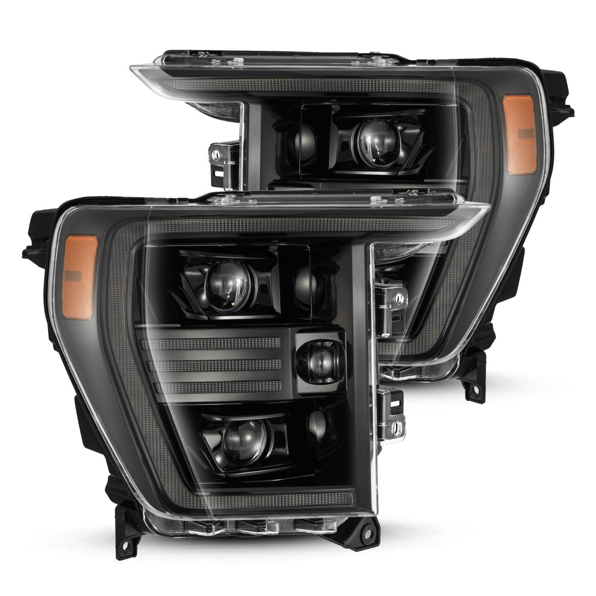 21-23 Ford F150 PRO-Series Halogen Projector Headlights Alpha-Black - view 1