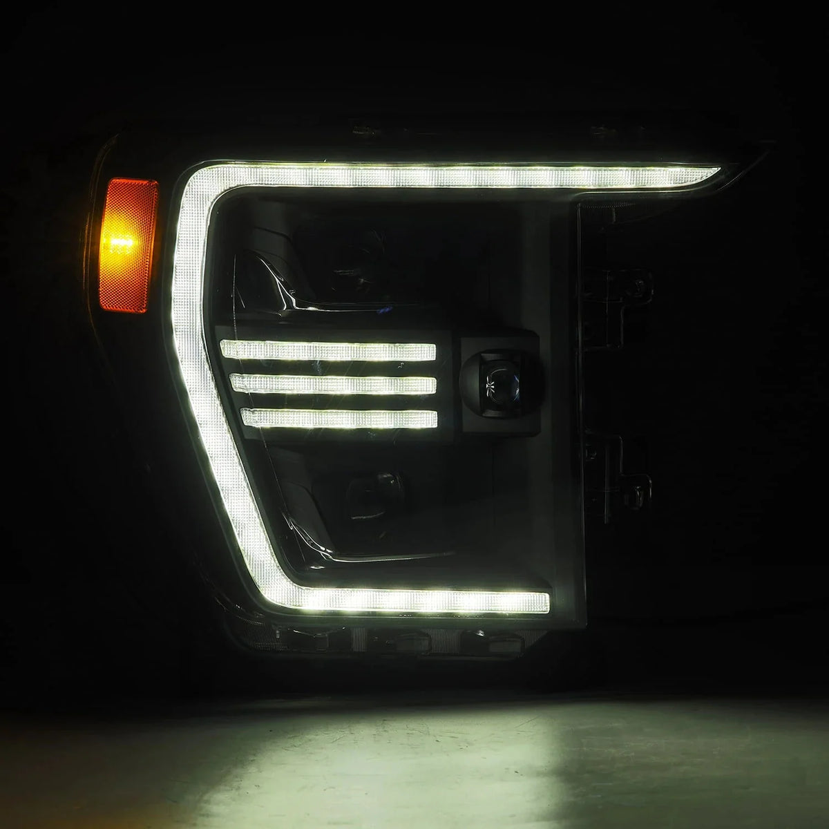 21-23 Ford F150 PRO-Series Halogen Projector Headlights Black - view 11