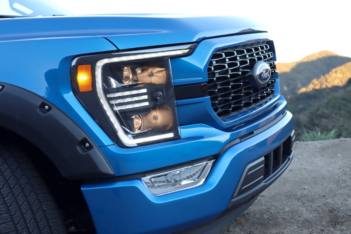 21-23 Ford F150 PRO-Series Halogen Projector Headlights Black - view 5