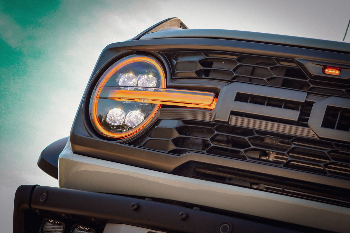 21-26 Ford Bronco / 22-26 Bronco Raptor NOVA-Series LED Projector Headlights Black - view 4