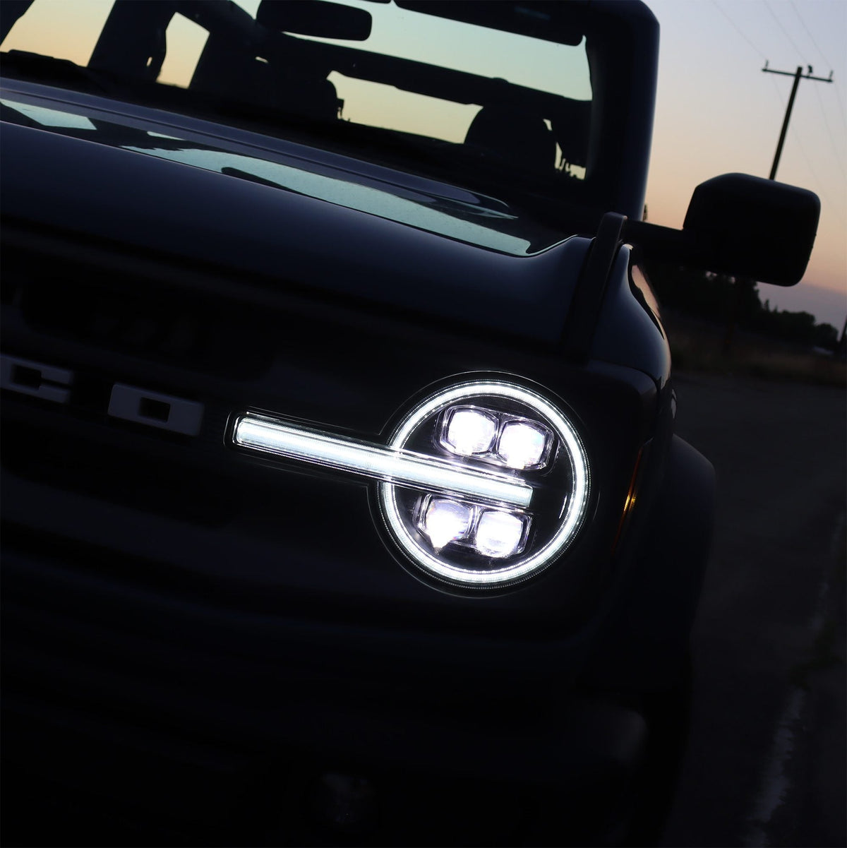 21-26 Ford Bronco / 22-26 Bronco Raptor NOVA-Series LED Projector Headlights Black - view 6