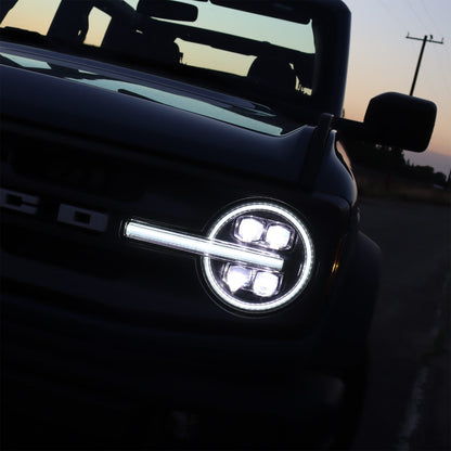21-26 Ford Bronco / 22-26 Bronco Raptor NOVA-Series LED Projector Headlights Black - view 6