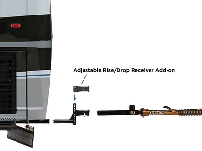 BLUE OX Adjustable Drop Receivers for Flat Towing Add-Ons