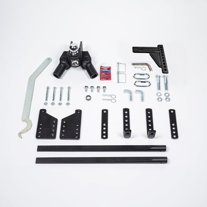 BXW0851 TrackPro Weight Distribution Hitch -9 Hole Shank, 800lbs Tongue, 8000lbs Towing, 2″ Receiver