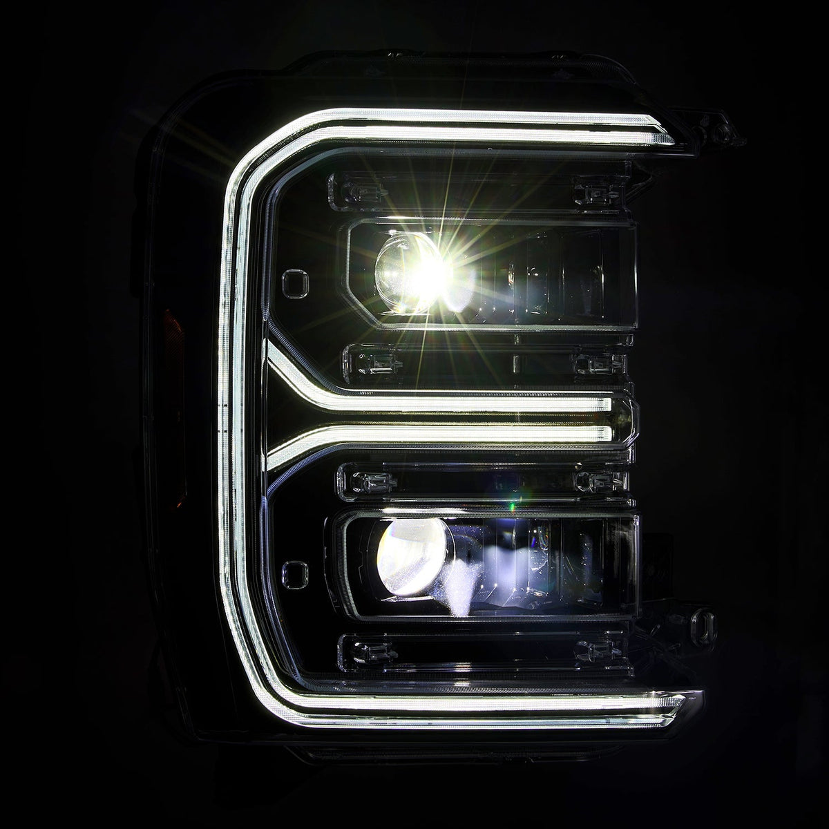 23-26 Ford Super Duty LUXX-Series LED Projector Headlights Alpha-Black - view 5