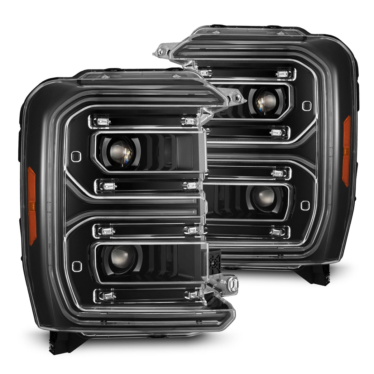 23-26 Ford Super Duty LUXX-Series LED Projector Headlights Alpha-Black - view 1