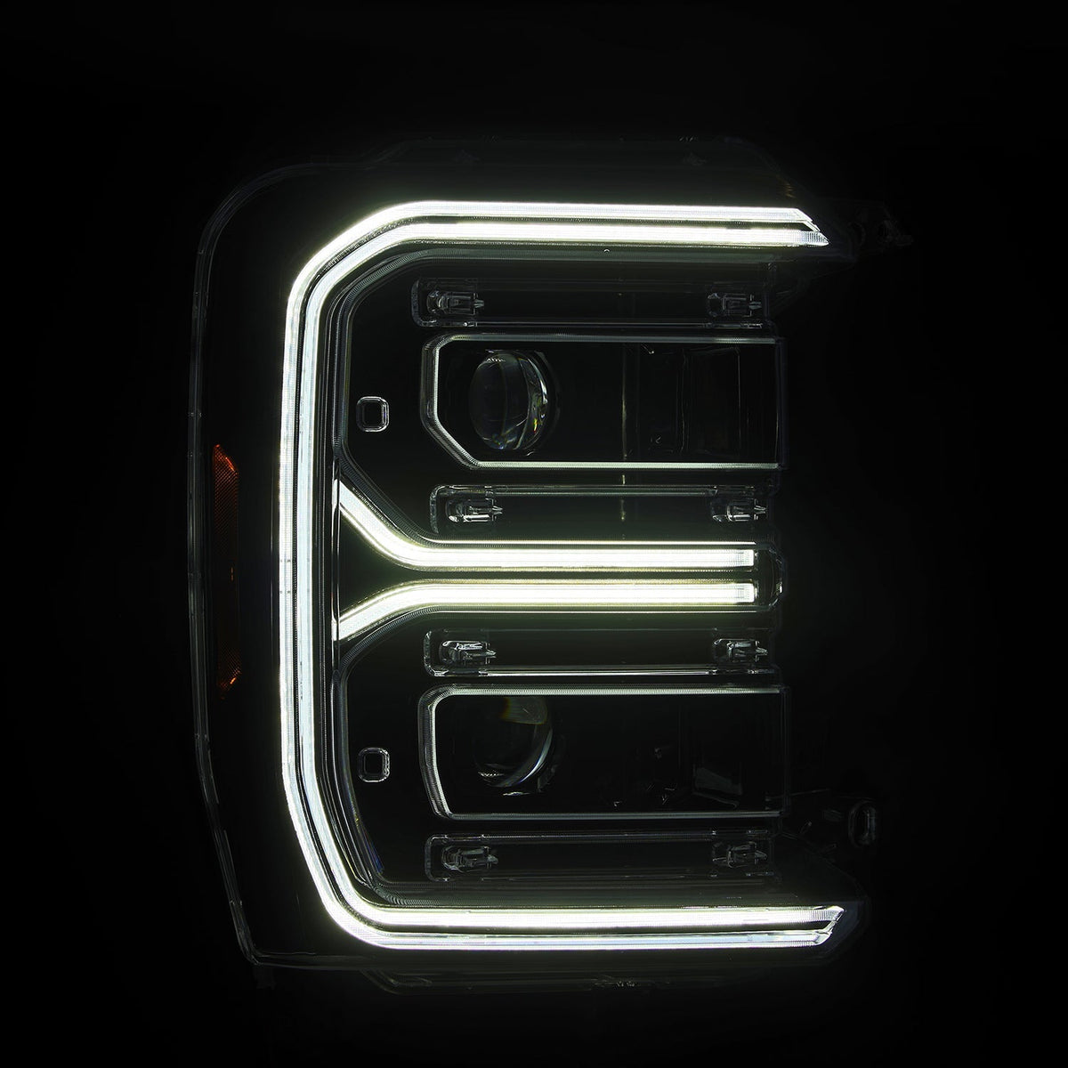 23-26 Ford Super Duty LUXX-Series LED Projector Headlights Alpha-Black - view 3