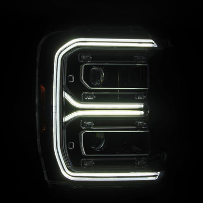 23-26 Ford Super Duty LUXX-Series LED Projector Headlights Alpha-Black - view 3