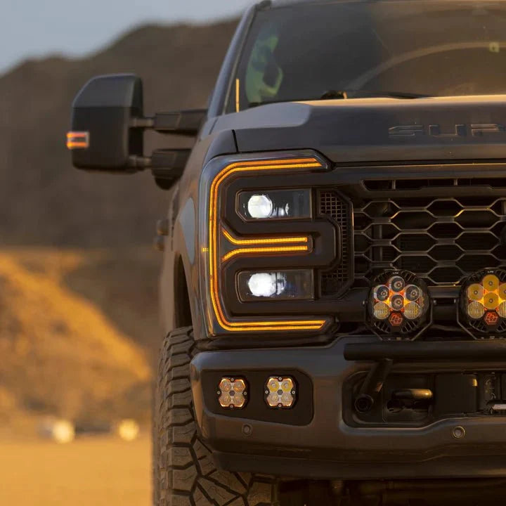 23-26 Ford Super Duty LUXX-Series LED Projector Headlights Alpha-Black - view 2
