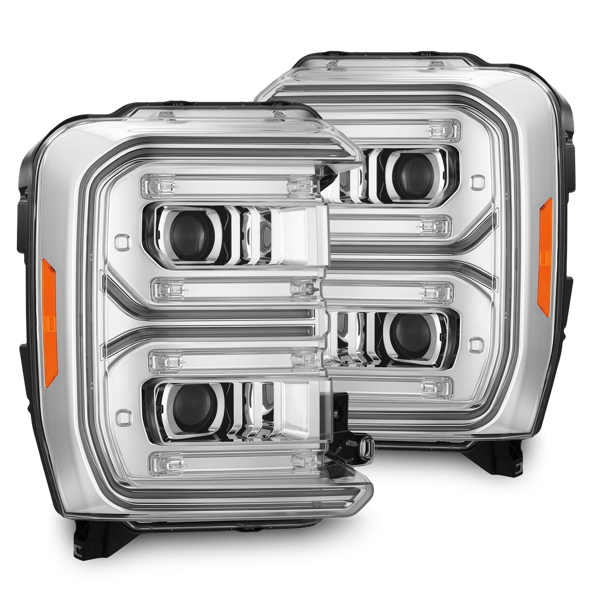23-26 Ford Super Duty LUXX-Series LED Projector Headlights Chrome - view 1