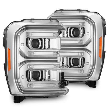 23-26 Ford Super Duty LUXX-Series LED Projector Headlights Chrome - view 1