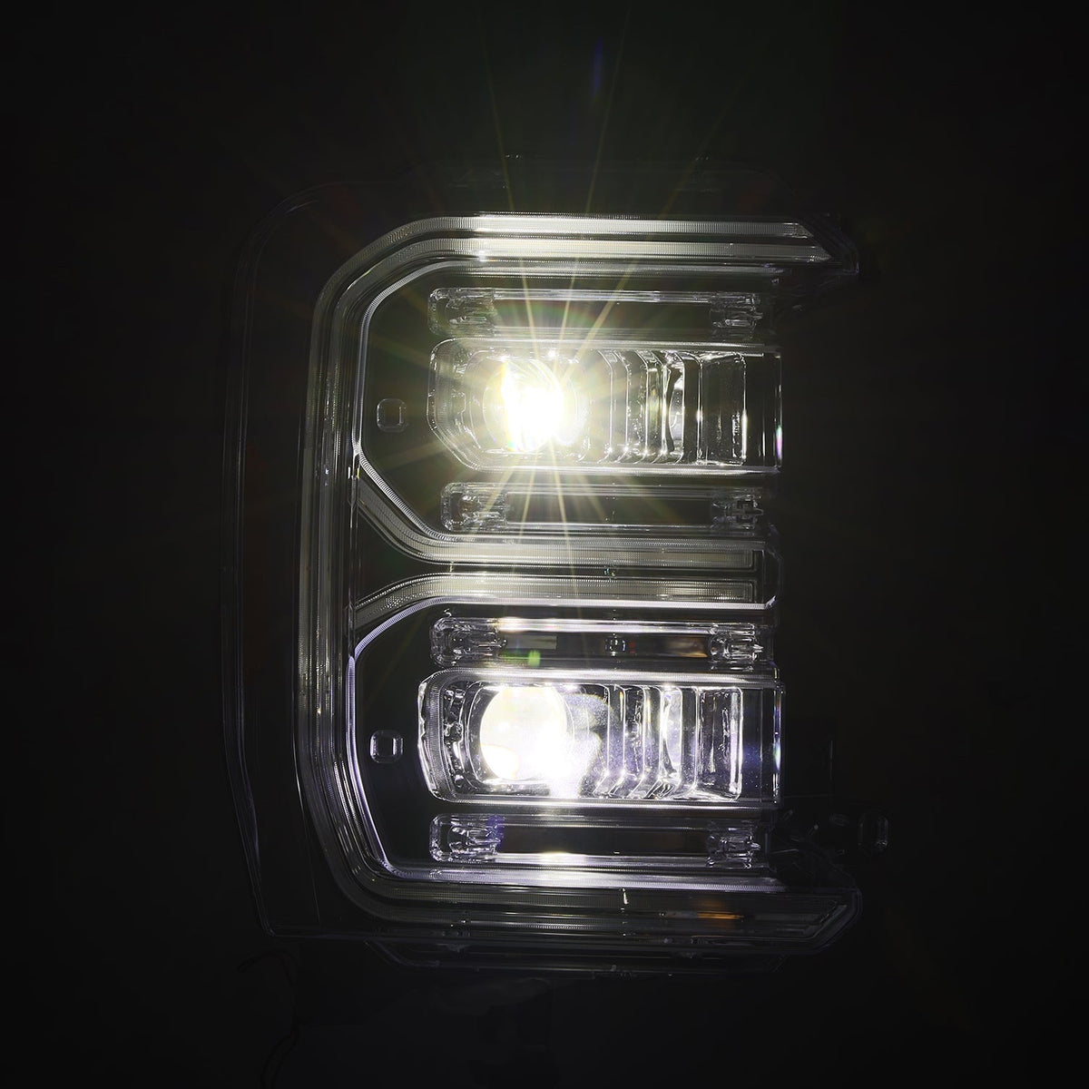 23-26 Ford Super Duty LUXX-Series LED Projector Headlights Chrome - view 3