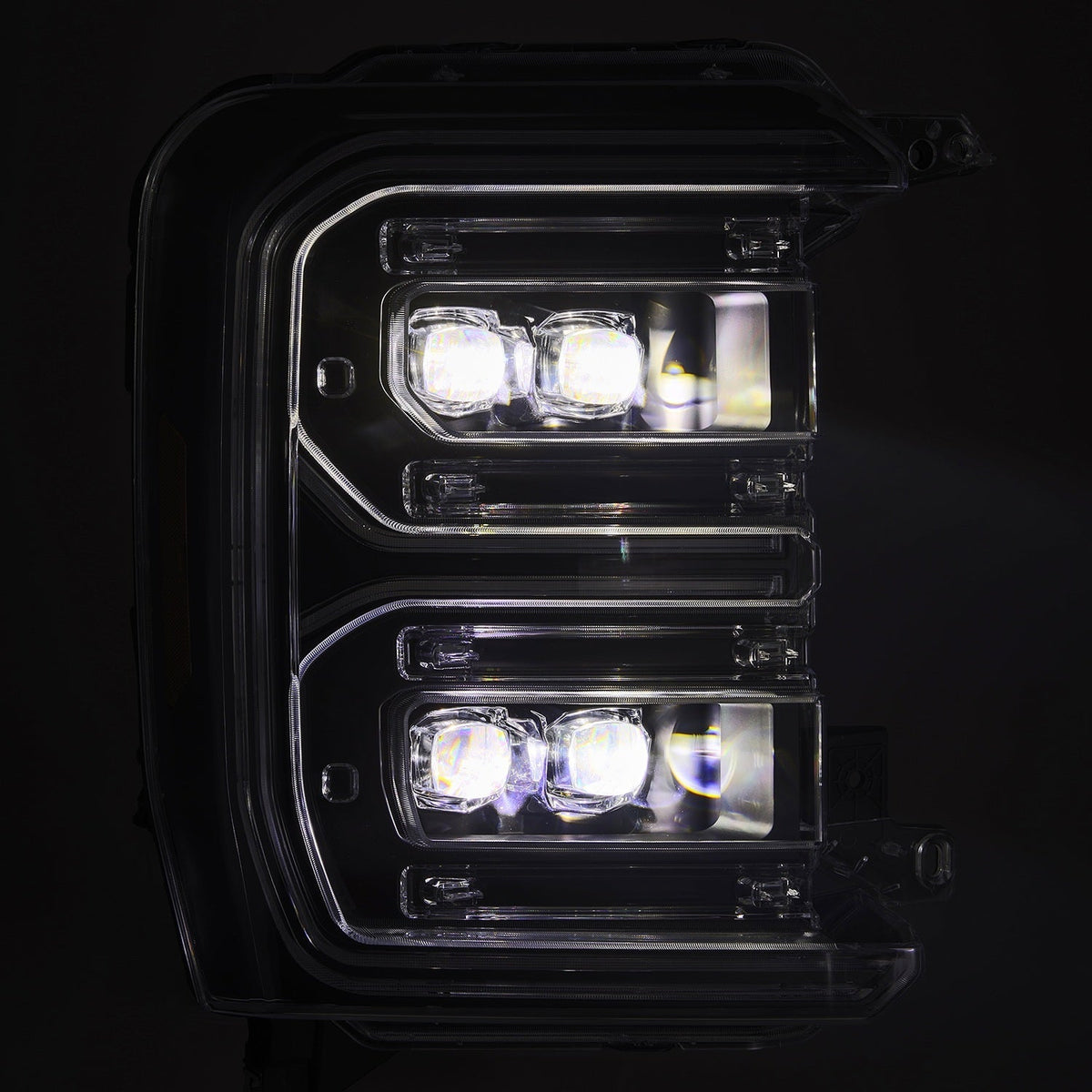23-26 Ford Super Duty NOVA-Series LED Projector Headlights Black - view 3