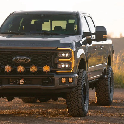 23-26 Ford Super Duty NOVA-Series LED Projector Headlights Black - view 2