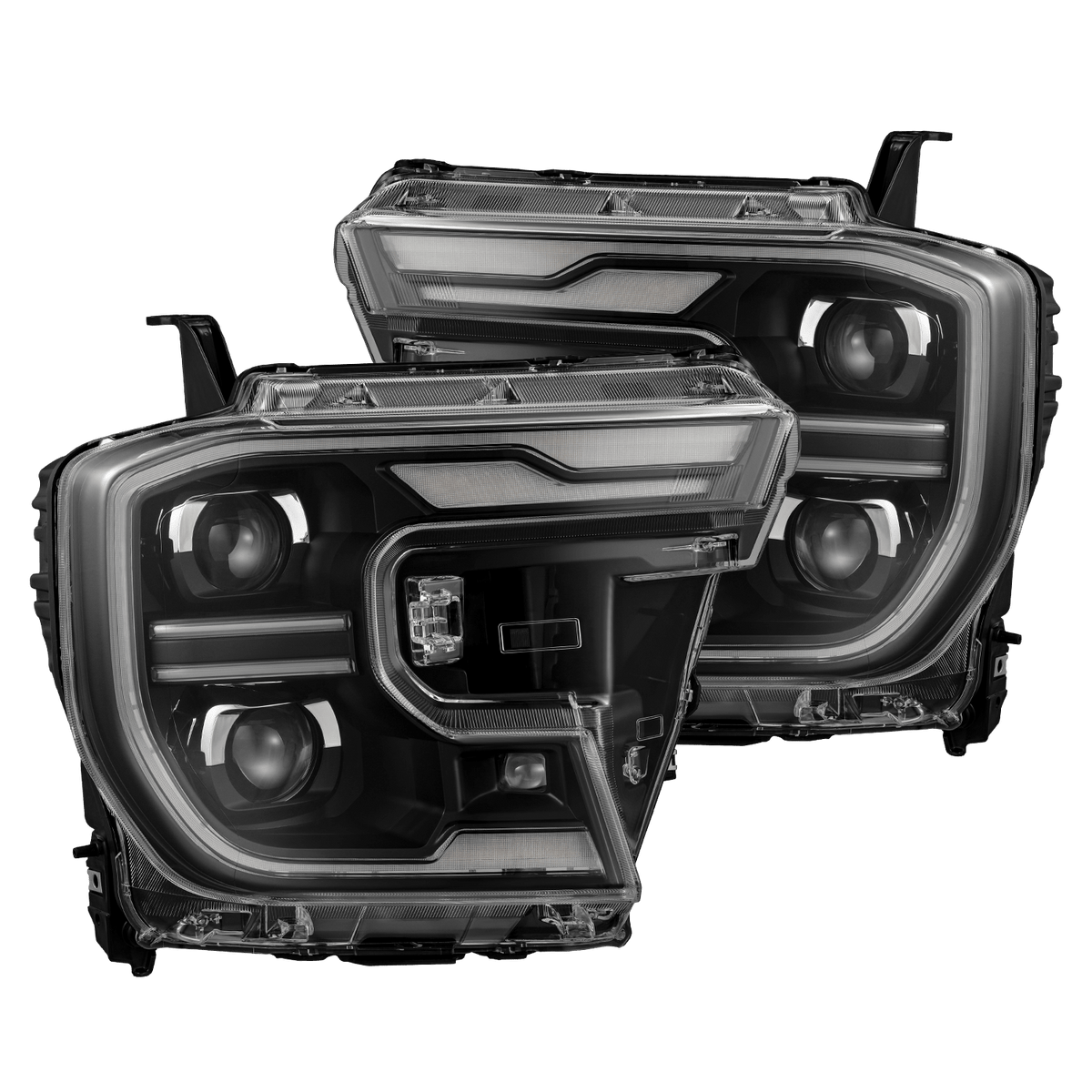 24-26 Ford Ranger / Ranger Raptor LUXX-Series LED Projector Headlights Black - view 1