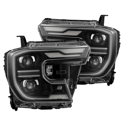 24-26 Ford Ranger / Ranger Raptor LUXX-Series LED Projector Headlights Black - view 1