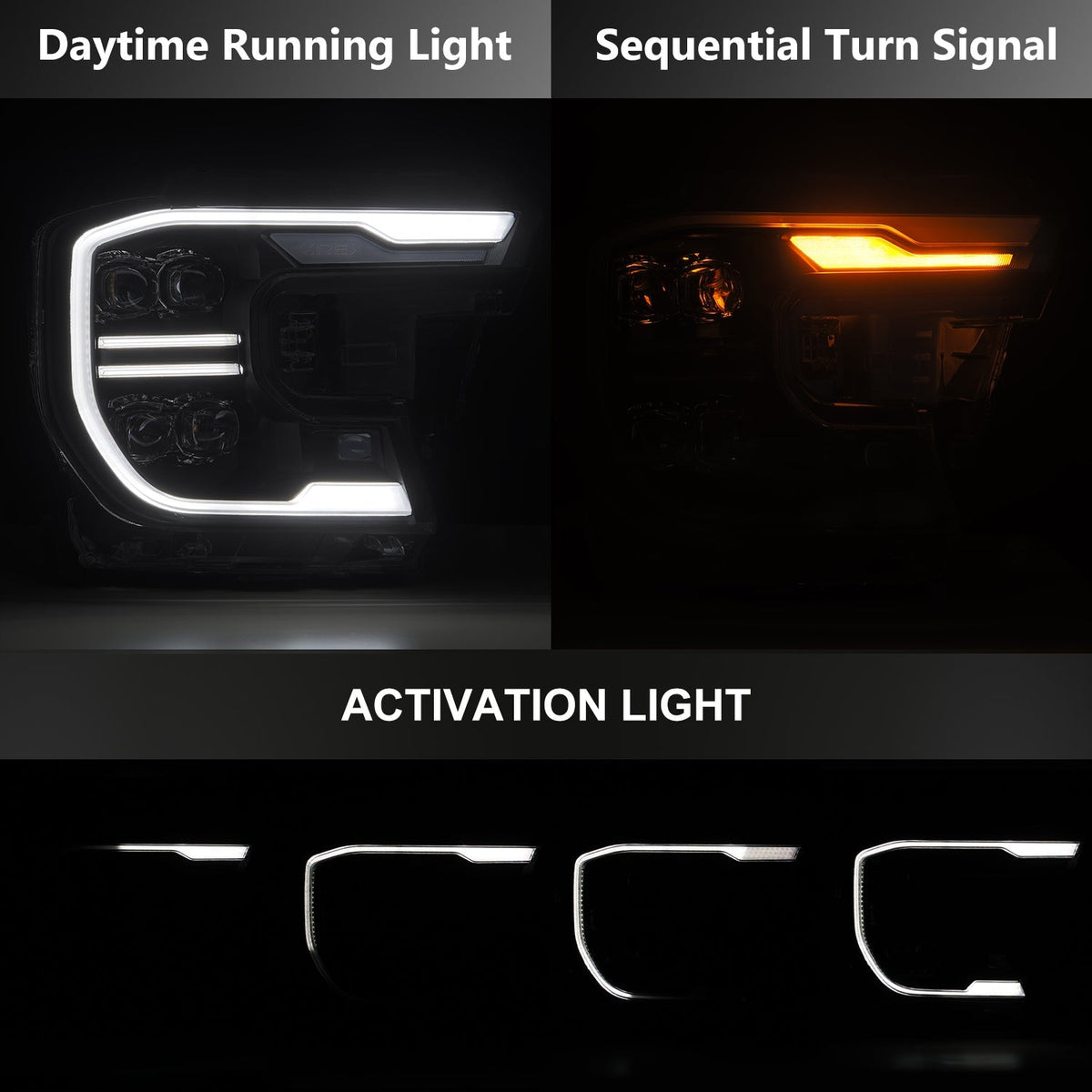 24-26 Ford Ranger / Ranger Raptor NOVA-Series LED Projector Headlights Black - view 8
