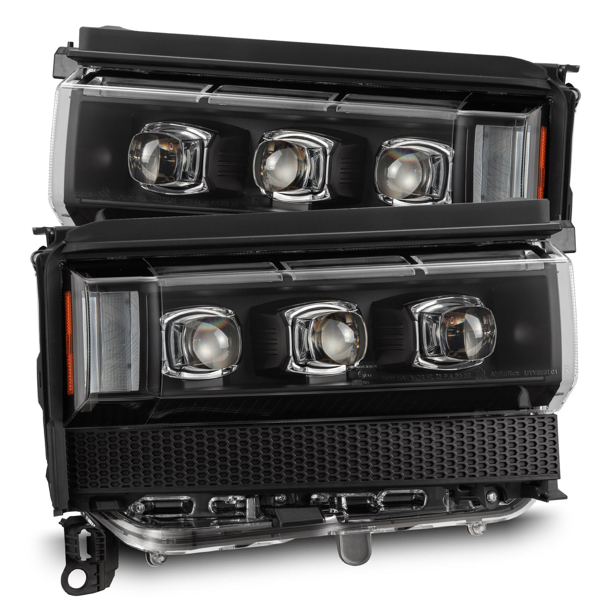 24-26 Toyota Land Cruiser NOVA-Series LED Projector Headlights Black - view 1