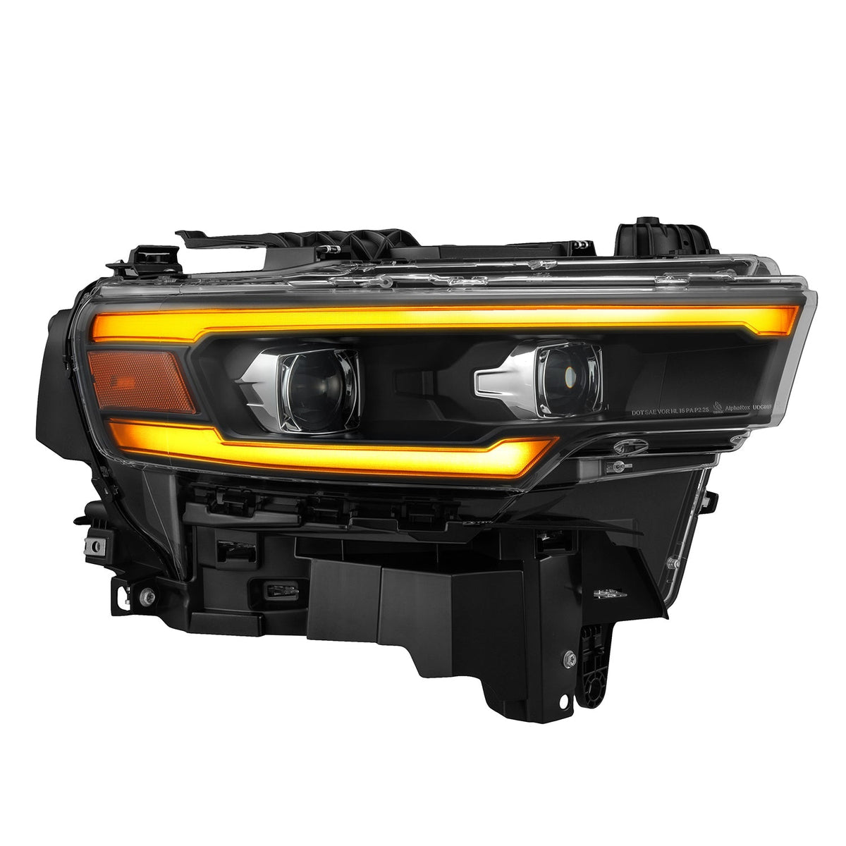 25-26 Ram 1500 LUXX-Series LED Projector Headlights Black - view 3