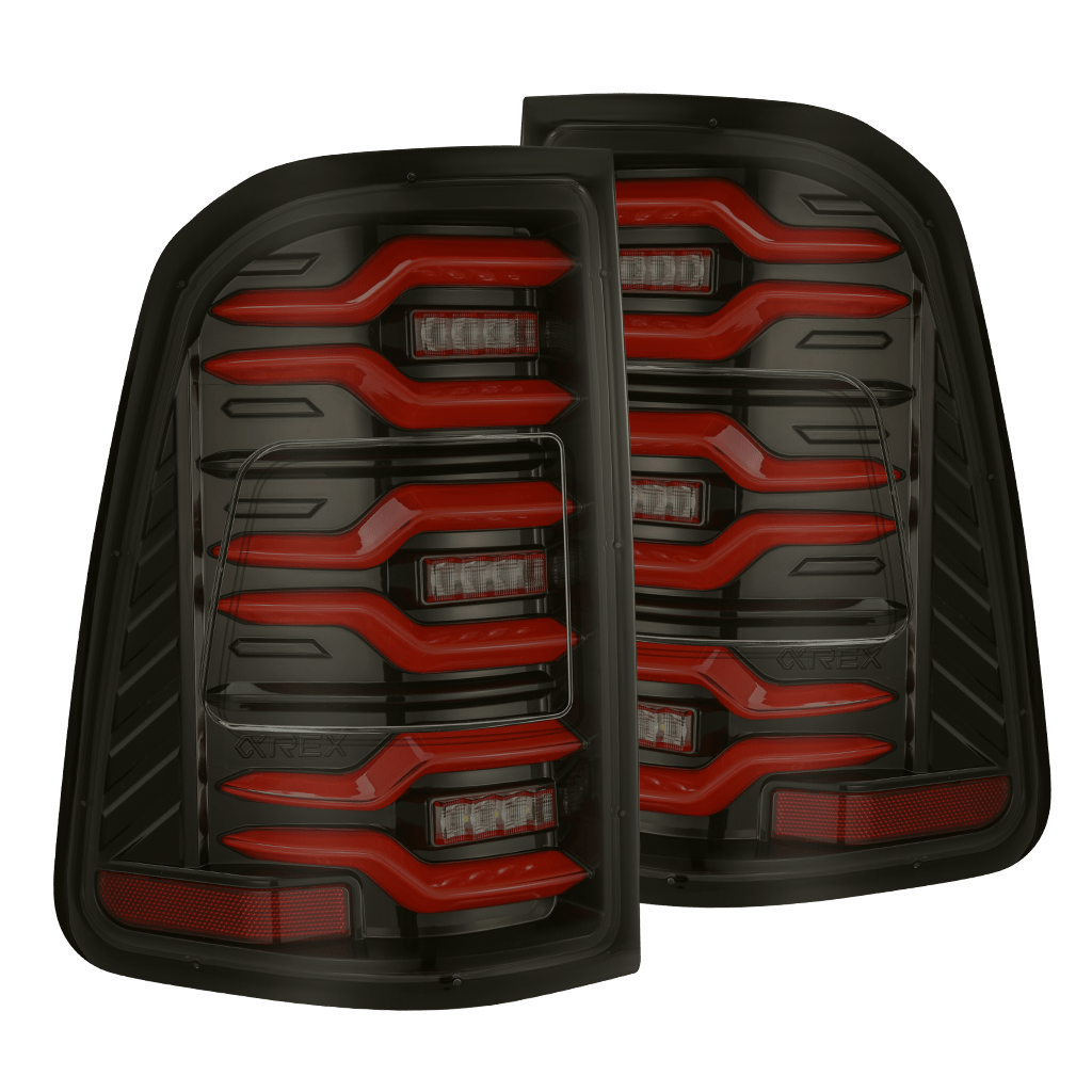 25-26 Ram 1500 LUXX-Series LED Tail Lights Black-Red - view 1