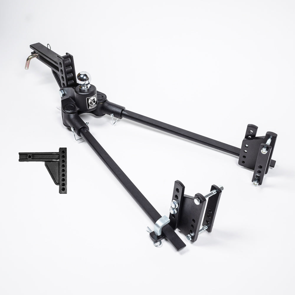 BXW0656 TrackPro Weight Distributing Hitch – 11 Hole Shank, 600lbs Tongue, 6000lbs Towing, 2″ Receiver