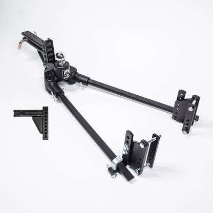 BXW0656 TrackPro Weight Distributing Hitch – 11 Hole Shank, 600lbs Tongue, 6000lbs Towing, 2″ Receiver