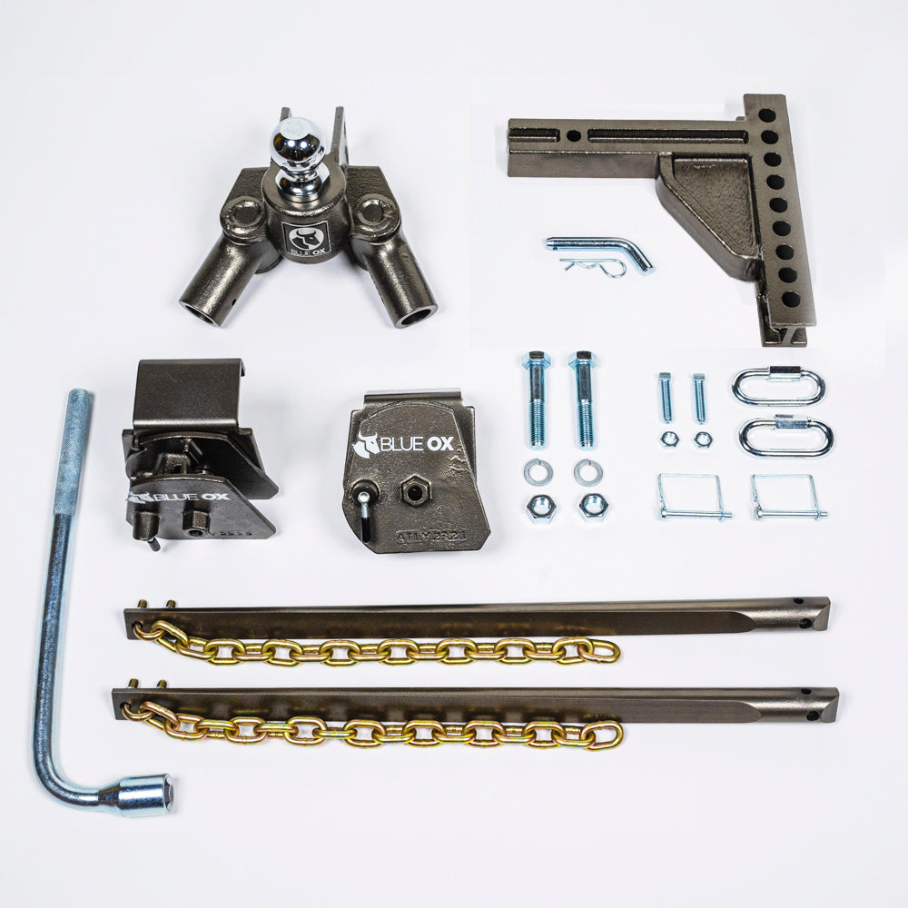 BXW2000 SwayPro Weight Distributing Hitch – 9 Hole Shank, 2000lbs Tongue, 20000lbs Towing, 2-1/2″ Receiver