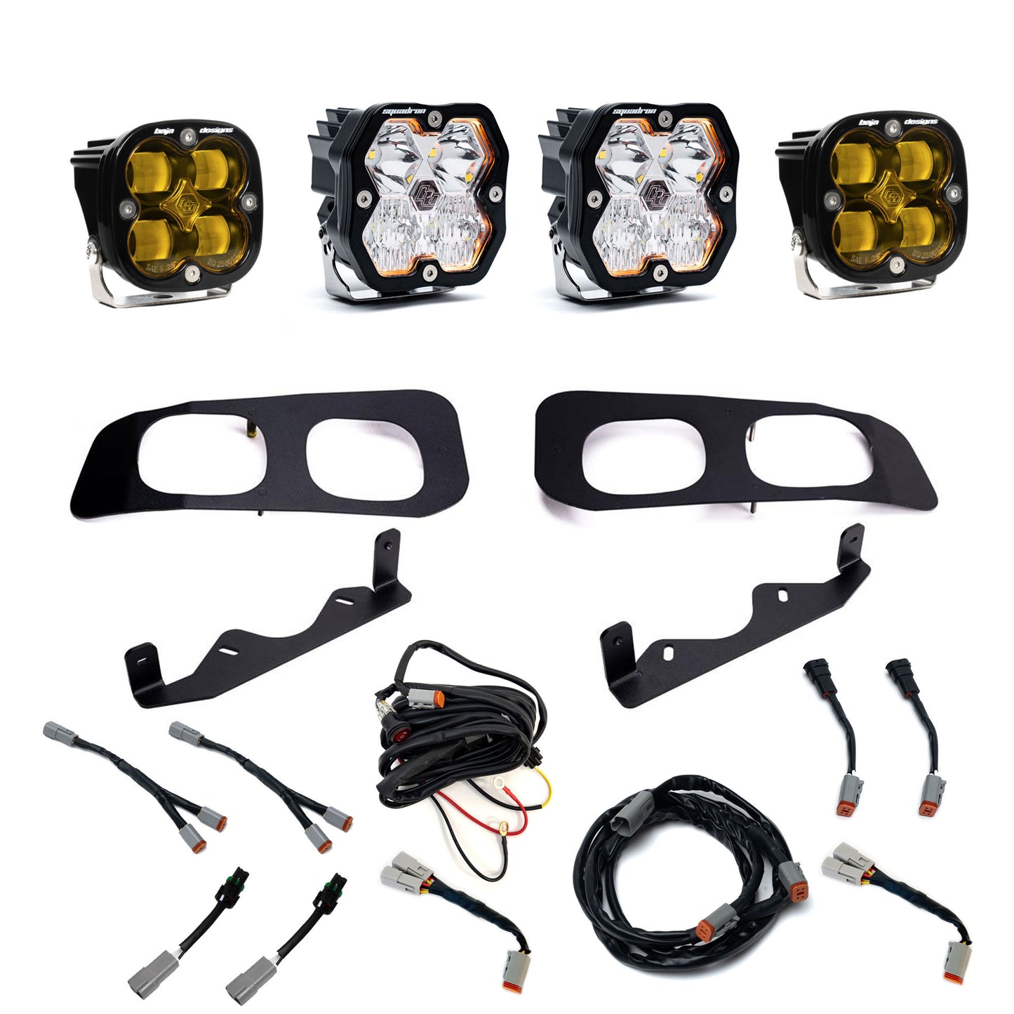 BAJA DESIGNS Squadron 2.0 Sport/Squadron Sae Dual Fog Pocket Light Kit - Ford 2023-26 F-250/350 Super Duty